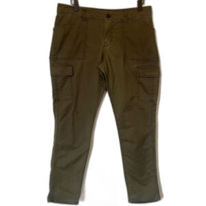 Gap Khakis Boyfriend Skinny Cargo Pants Olive Green Size 6